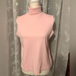Pink Turtleneck Tank Top